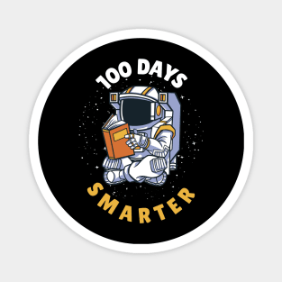 100 Days Smarter 100th Day of School Astronaut Reading Book Magnet